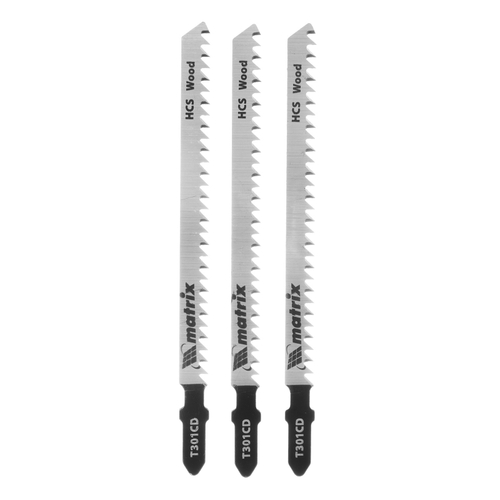 Полотна для электролобзика по дереву, 3 шт, T301CD, 90 x 3 мм, HCS Matrix Professional