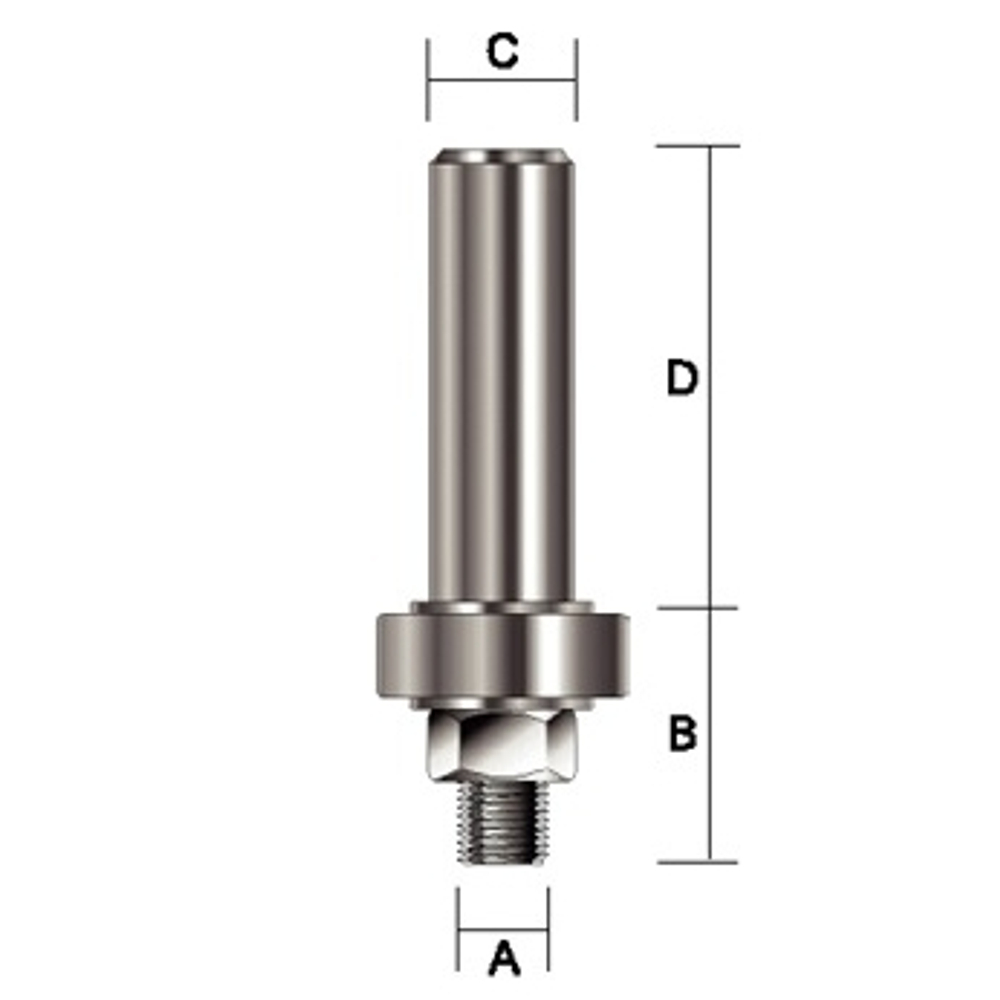 Стержень с гайкой для фрезы 23.8х8, S12 Makita D-12108