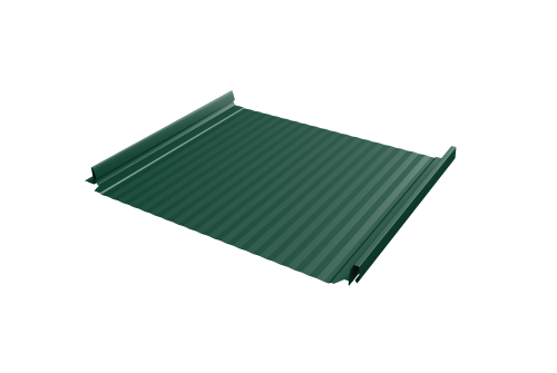 Кликфальц Pro Gofr Grand Line 0,5 Satin с пленкой на замках RAL 6005 зеленый мох