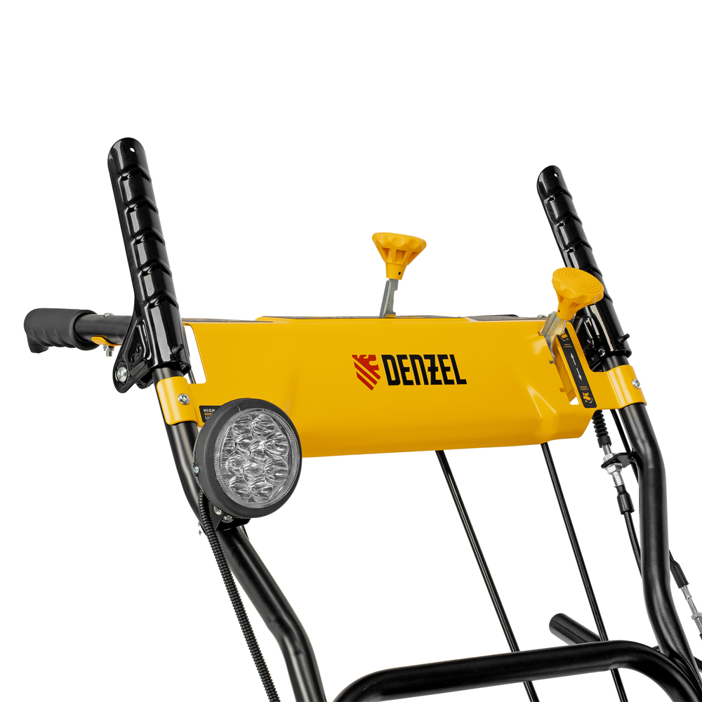 Гибридная снегоуборочная машина с функц. подметания SWB-600, 212 сс, руч. старт, 2 насадки Denzel