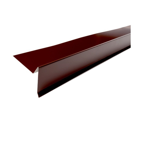 Планка торцевая полиэстер RAL 8017 коричневая 75х25х65х5 мм, 2 м, шт
