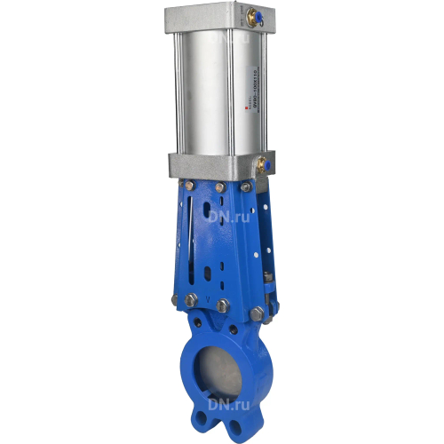 Задвижка шиберная DN.ru GVKR1331E-1W-Fb-2P Ду50 Ру16 однонаправленная, межфланцевая, шпиндель - выдвижной, корпус - чугун GGG40, шибер - нержавеющая сталь 304, уплотнение - EPDM, с пневмоприводом, WENZ