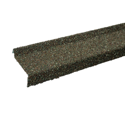 Планка примыкания с гранулятом, оливковый 20х45х15х10 мм, 1,25 м, шт