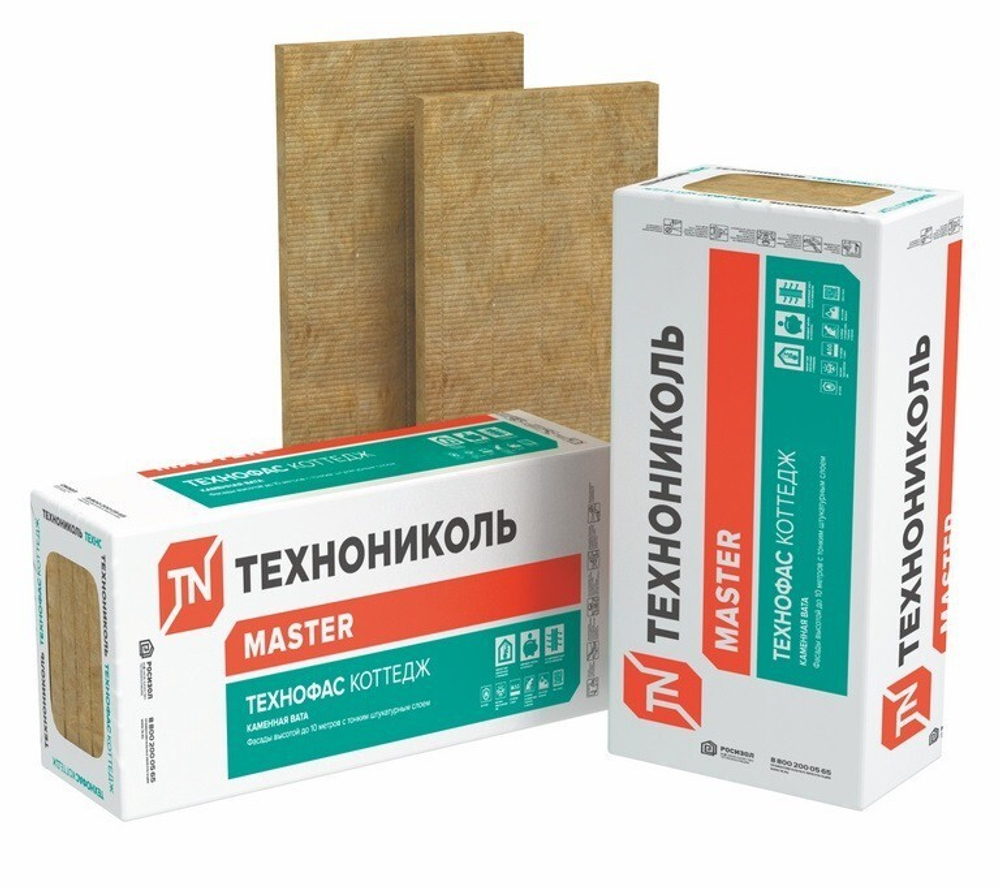 Минеральная вата ТехноФас КОТТЕДЖ 1200х600х100 мм, 3 шт/упак