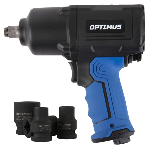 OPT-PW2050SK Гайковерт пневматический ударный OPTIMUS 1600 Нм, композитный корпус OPT-PW2050 с набор