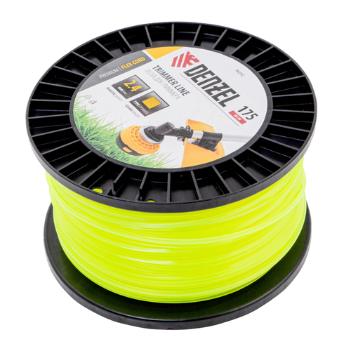 Леска для триммера квадрат, 2,4мм х 175м, на DIN катушке FLEX CORD// Denzel