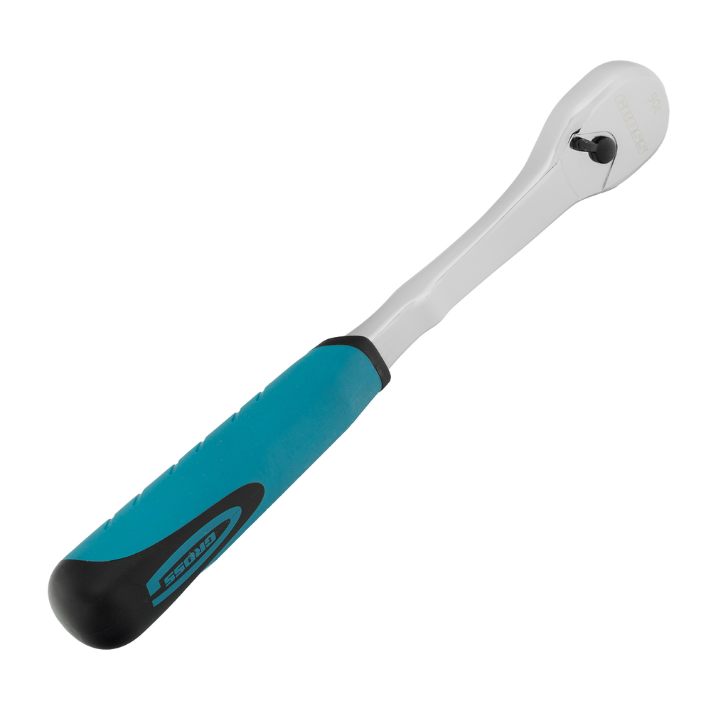 Ключ-трещотка 3/8", CrV, 90 зубьев, усиленный, хром Gross
