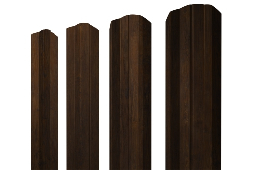 Штакетник М-образный А фигурный 0,45 Print Elite Chestnut Wood TwinColor