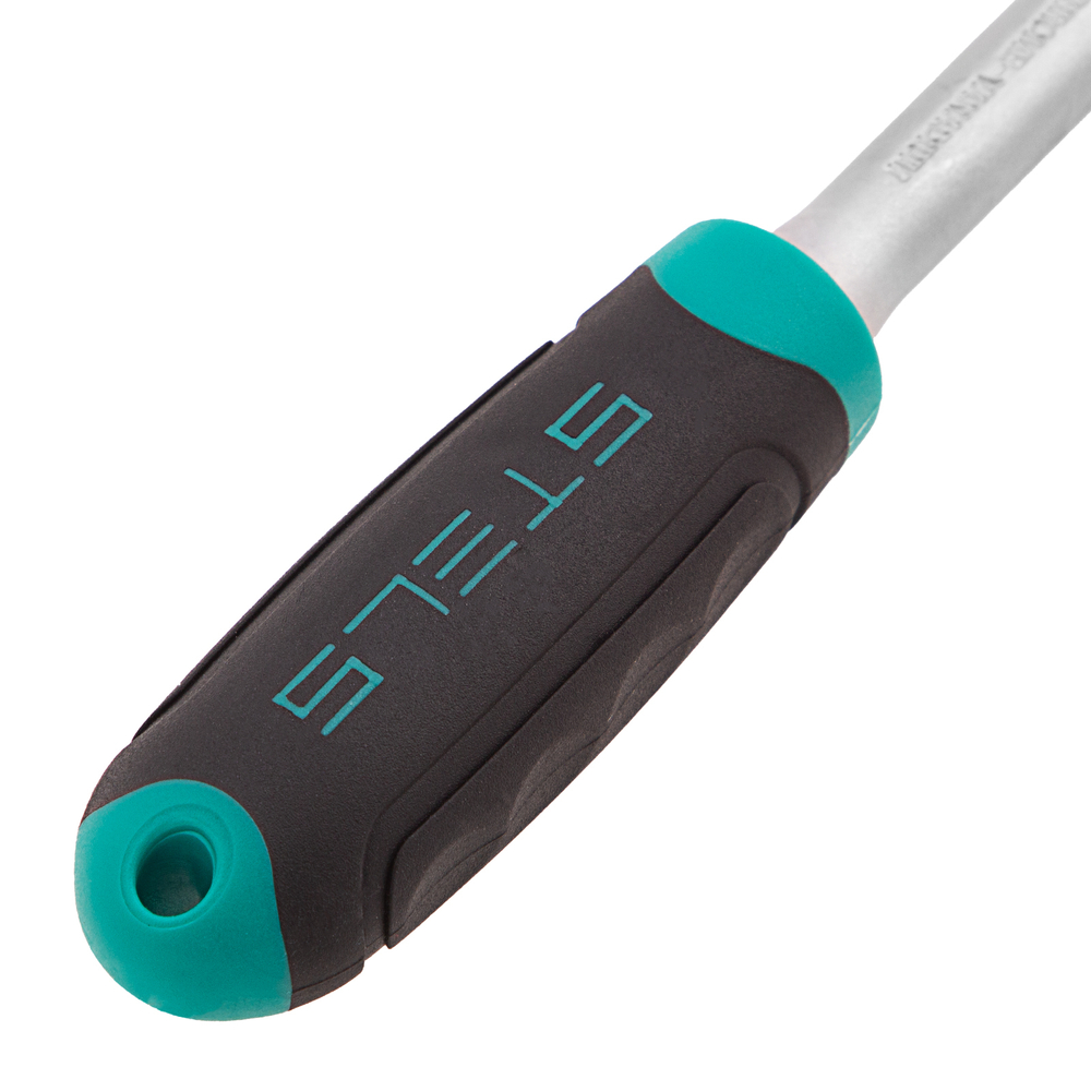 Ключ-трещотка 1/4", CrV, 72 зуба, с быстрым сбросом, матовый хром Stels