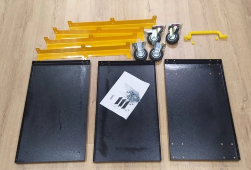 gt3.yell Инструментальная тележка GAROPT, три полки, cерия "No boxes", Желтая