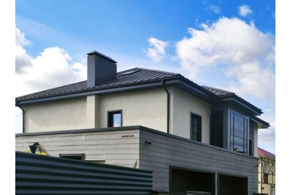 Кликфальц Grand Line 0,5 Rooftop Бархат с пленкой на замках RAL 7024 мокрый асфальт