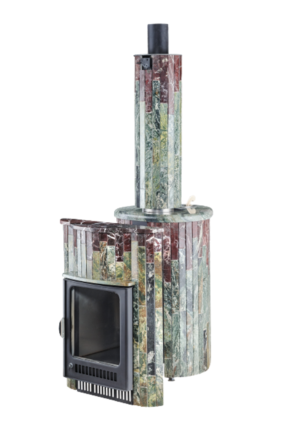 Печь для бани "Оптима" в каменной облицовке