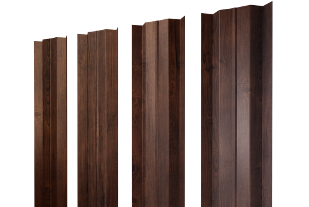 Штакетник М-образный В с прямым резом 0,45 Print Premium Cherry Wood Fresh TwinColor