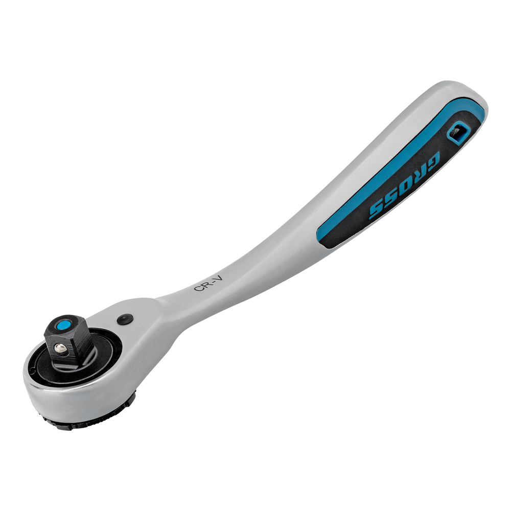 Набор торцевых головок, трещотка 120 зубьев, 1/2", CrV, 12 предметов Gross
