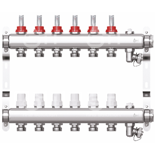 Коллекторная группа STI СМ6F в сборе с расходомерами (6 вых.)