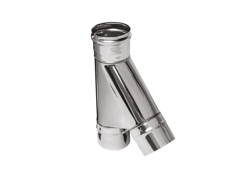 Тройник Феррум угол 135°, нержавеющий (430/0,5мм), ф100, по воде