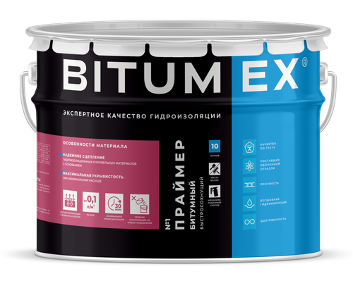 BITUMEX праймер битумный №1 быстросохнущий