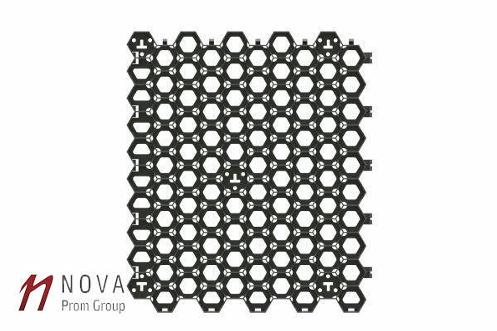 Решетка газонная пластиковая черная "Hexarm" (гексарм)