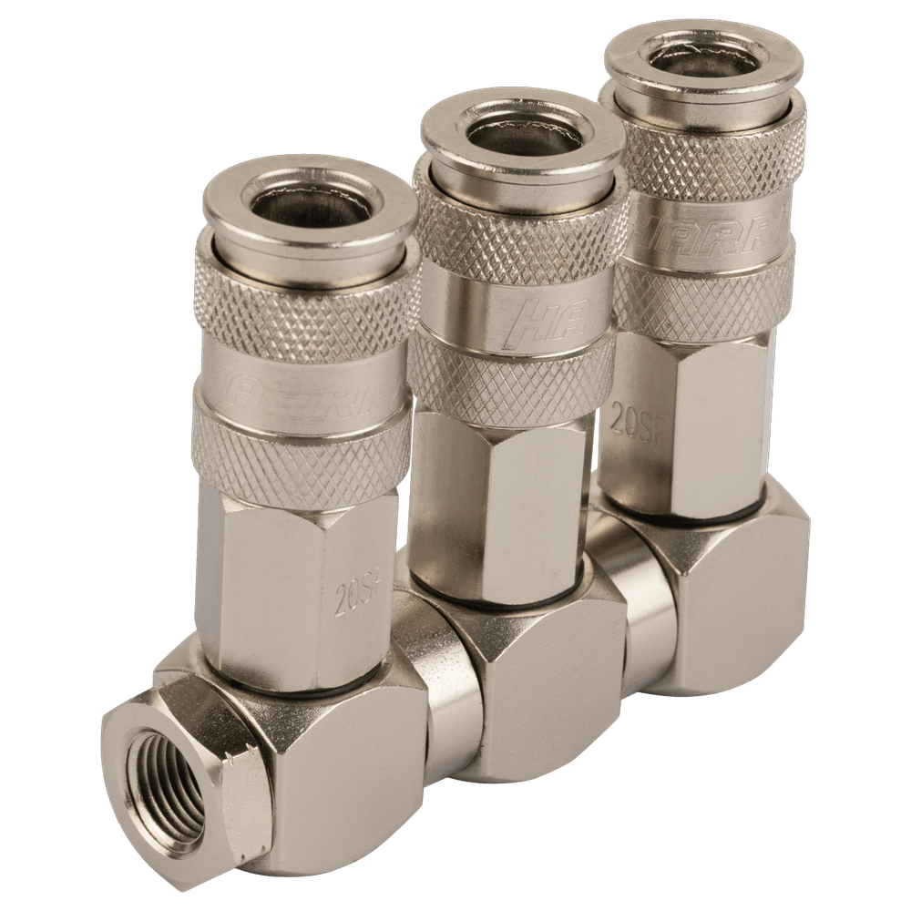 HRS-SRT Разветвитель с вращающимися соединениями, с тремя БРС 1/4"-1/4"