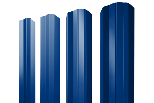Штакетник М-образный А фигурный 0,45 PE RAL 5002 ультрамариново-синий