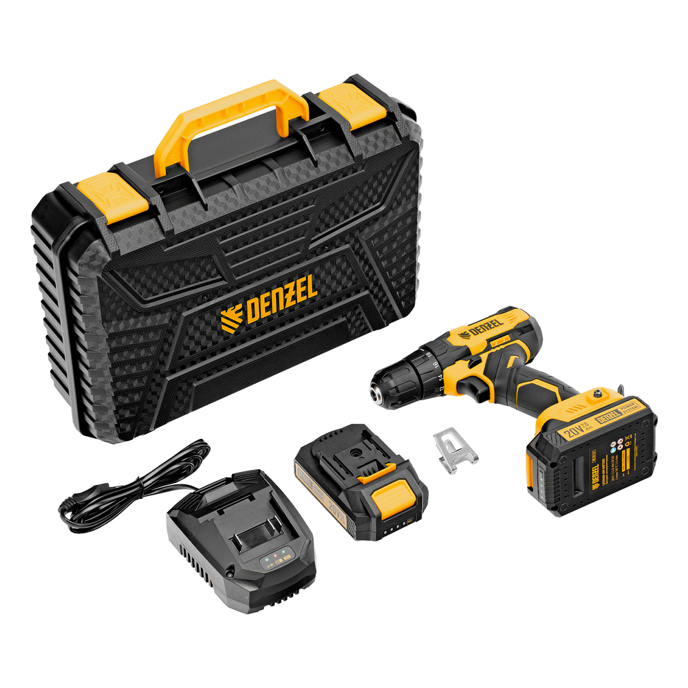 Дрель-шуруповерт аккумуляторная CDQ-20, Li-Ion, 20 В// Denzel