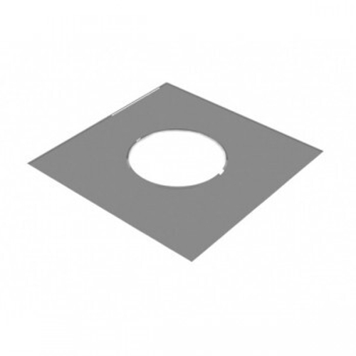 Разделка Феррум потолочная декоративная нерж. (430/0,5 мм) 480*480 с отв. ф200 в пленке