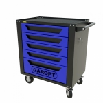 GTS5.blue Тележка инструментальная Garopt 5 ящиков СИНЯЯ, центральный замок, увеличенные колеса, доводчики, GAROPT Серия "Standart"