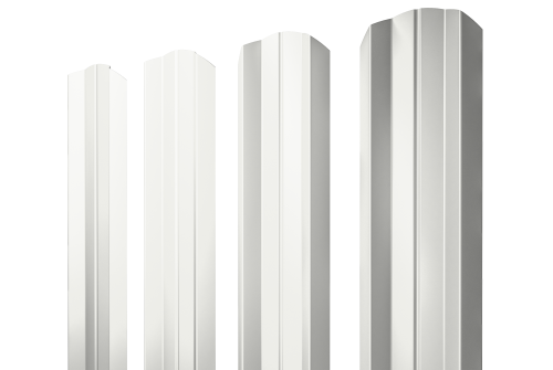 Штакетник М-образный А фигурный 0,45 Drap TX RAL 9003 сигнальный белый