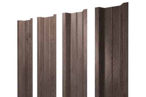 Штакетник П-образный В с прямым резом 0,45 Print Elite White Wood TwinColor