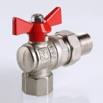 Кран шаровый с американкой угловой ½"в x ½"н Valtec Base VT.228.N.04