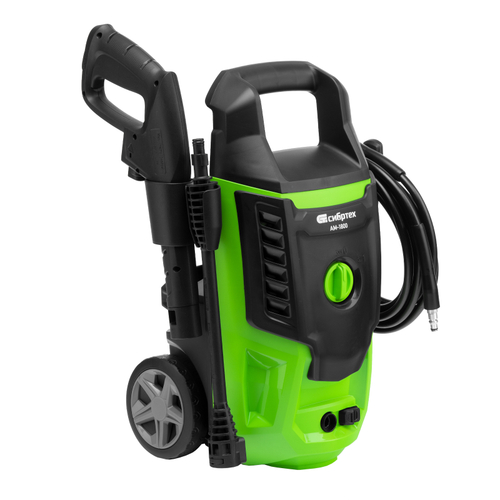 Моечная машина высокого давления АМ-1800, 1800 Вт, 140 бар, 350 л/ч, колесная Сибртех