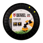 Леска для триммера звезда, 2,4мм х 260м, на DIN катушке FLEX CORD// Denzel