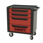 GTS4.red Тележка инструментальная Garopt 4 ящиков КРАСНАЯ, центральный замок, увеличенные колеса, доводчики, GAROPT Серия "Standart"