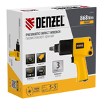 Ударный пневмогайковерт IW860, 1/2", 7000 об/мин, 868 Нм Denzel