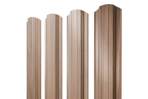 Штакетник Прямоугольный фигурный 0,45 Print Elite Honey Wood TwinColor