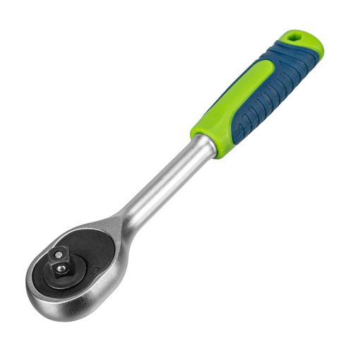 Ключ-трещотка 3/8", 45 зубьев, с быстрым сбросом, матовый хром Сибртех