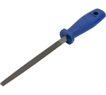 Трехгранный напильник 150мм №2 сталь У13, с пластиковой ручкой GRIFF 034350