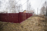 Штакетник П-образный A с прямым резом 0,45 PE RAL 3005 красное вино