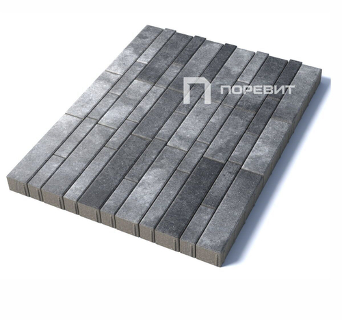 Тротуарная плитка Поревит Колормикс гладкий "РИГЕЛЬ" 10.Псм.8