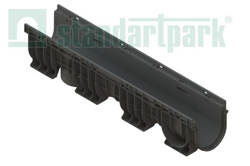 Лоток водоотводный пластиковый PolyMax Basic DN150 h215 с высоким бортом