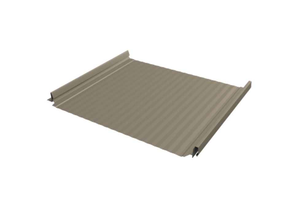 Кликфальц Pro Gofr Grand Line 0,5 Satin с пленкой на замках RAL 1015 светлая слоновая кость