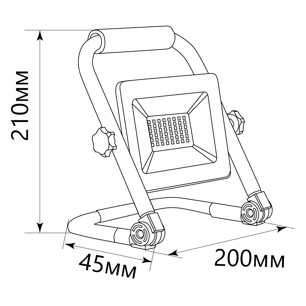 Светодиодный прожектор Feron LL-512 переносной 30W, 6400K, IP65