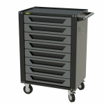 Тележка инструментальная Garopt 8 ящиков СЕРАЯ, центральный замок, увеличенные колеса, доводчики, GAROPT Серия "High", высота 1040мм
