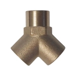 WDK-20FF Фитинг Y - образный, резъба 1/4" PT,  F-F-F (внутренний), латунь