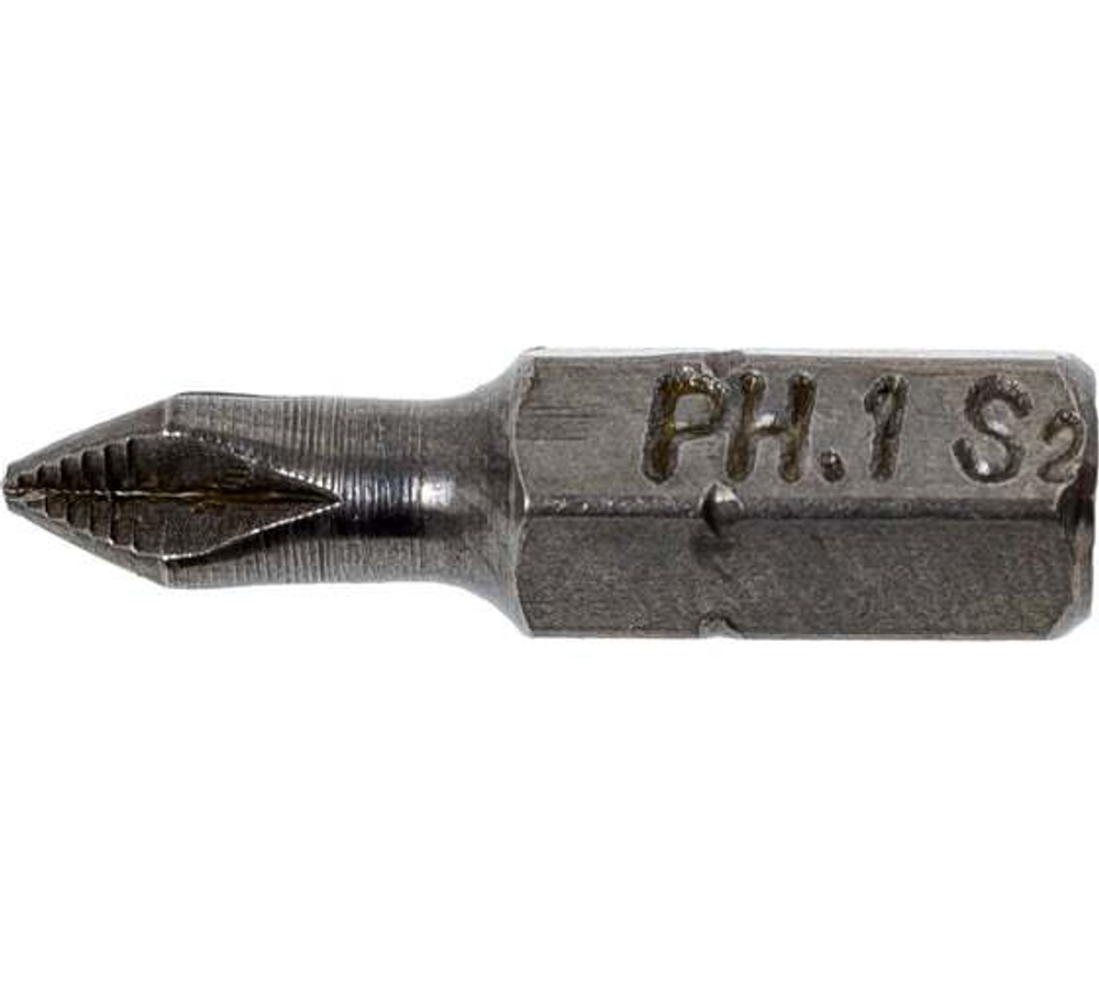 Биты для отвертки PH1х25мм, 1/4 Hex, S2, 10 шт. GRIFF 030393