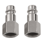 Ниппель универсальный быстросъемный ("папа") 1/4, внутренняя резьба, 2 шт, Stels