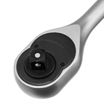 Ключ-трещотка 3/8", CrV, 72 зуба, с быстрым сбросом, матовый хром Stels