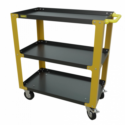 gt3.yell Инструментальная тележка GAROPT, три полки, cерия "No boxes", Желтая