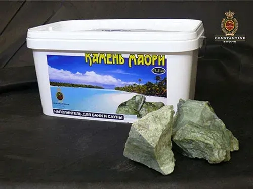 Камень для бани Маори Нефритоид пятнистый 11,3 кг