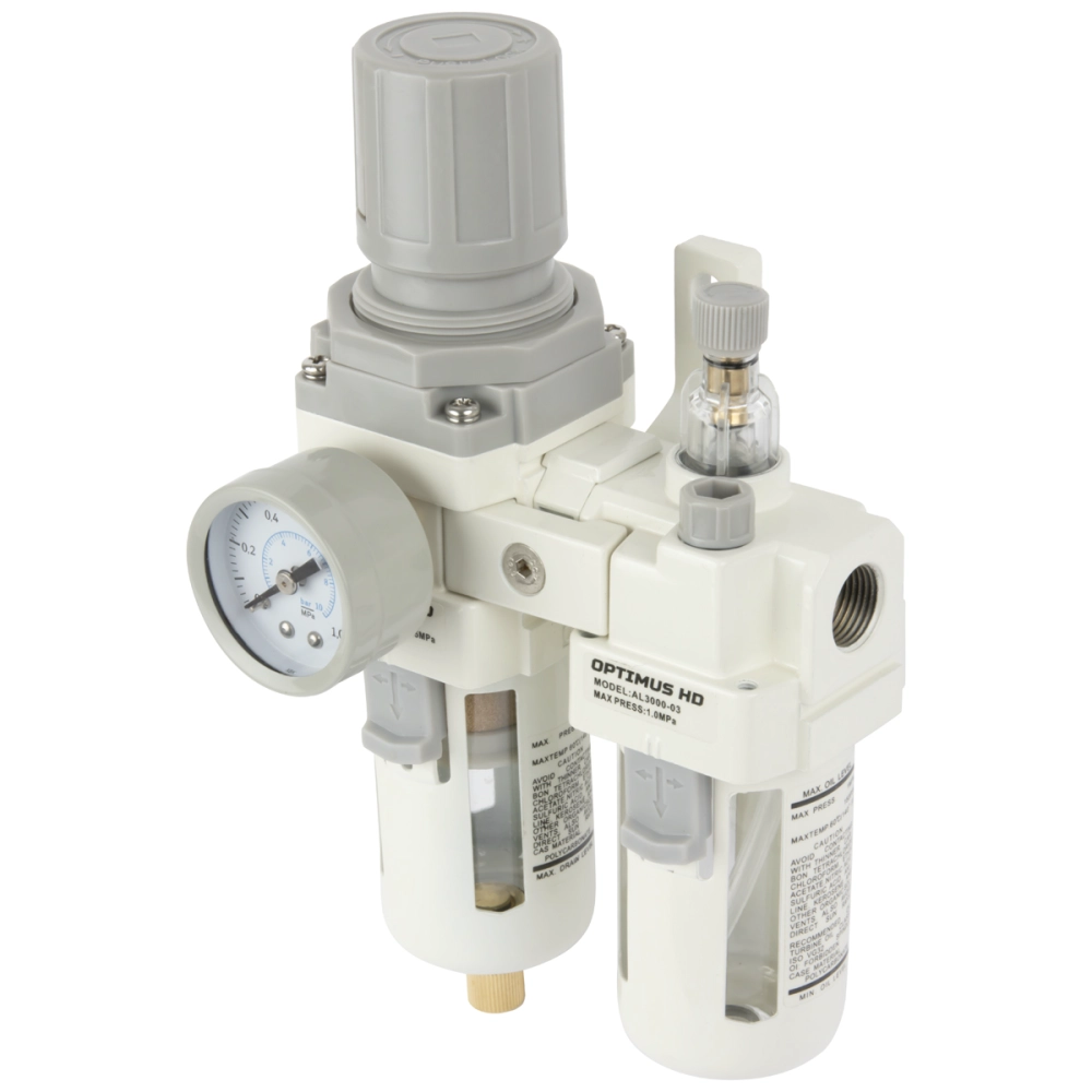AC3010-03 Блок подготовки воздуха 3/8" с фильтром, манометром, маслораспылителем и регулятором давления